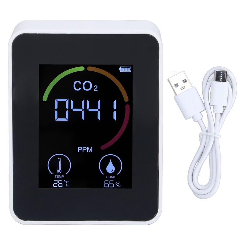 Digital Air Quality Monitor Carbon Dioxide Detector CO2 Tester Temperature