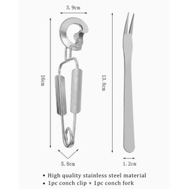 UYRVAPE Snail Tongs and Snail Fork Set, Stainless Steel Snail Cutlery, Seafood Forks, Snail, Crab, Lobster, Tools for Serving in Restaurant, for Homes, Hotels