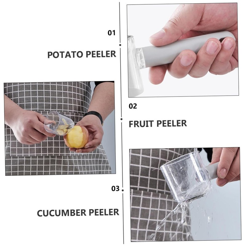 Ciieeo 1Pc Practical Vegetable Peeler with Storage Holder Compact Kitchen