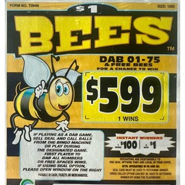 Generic Bees $599 Bingo Ball Holders 150 Tickets $348 Profit