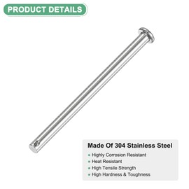 M METERXITY 20-Pack Single Hole Clevis Pins, M6 x 100mm 304 Stainless Steel Flat Head Clevis Pins for Mechanical Linkage/Trucks/Lawn Mower, Link Hinge Pin Reusable