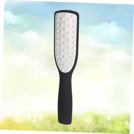 Healeved Professional Stainless Steel Foot File Dual-sided Exfoliating Scrub Tool for Callus and Dead Skin Removal Portable Pedicure Accessory for Smooth Feet Care Black