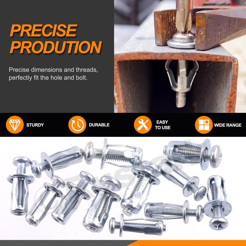 Rustark 30Pcs M4 M5 M6 Jack Nuts Petal Nuts Assortment