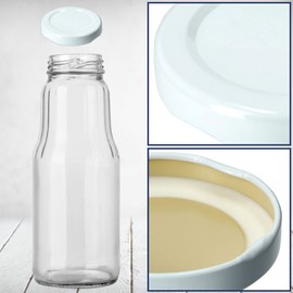 KADAX Screw Cap for Jars, Twist-Off Metal Lids fi 33 mm, Replacement Lids for Mason Jars, Lids for Jars, Bottles and Mason Jars (Pack of 50, White)