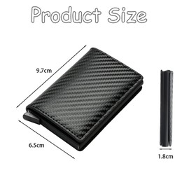 AYNKH 1 Pack Men’s Wallet Card Holder，Aluminum Pop up Wallet, Pop Up Card Purses with Banknote Compartment，Minimalist and Smart Wallet for Men