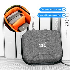 JJC Water Resistant Camera Lens Filter Bag for 10 Round Filters up to 95mm Diameter - Protective Insert Bags, Filter Bag, Carry Bag, Storage Bag, grey, Compact
