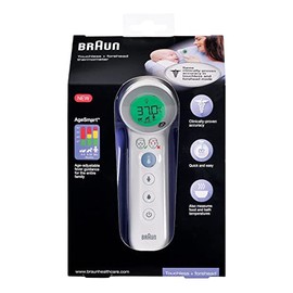 Braun BNT4 Digital Forehead Thermometer for Kids, Babies, Infants & Adults - Touchless & Non Contact Thermometer with Precise Temperature Reading, AgeSmart™ Colour-Coded Display