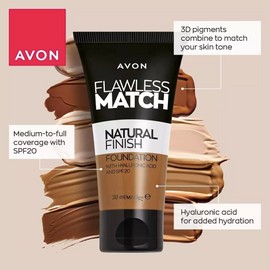 Avon Flawless Match Natural Finish Liquid Foundation SPF20 | 230N CREAMY NATURAL