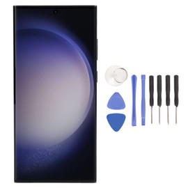 Yunseity Screen Replacement for Galaxy S23 Ultra, OLED LCD Digitizer Display Assembly with Fingerprint Frame and Repair Tool Kits, 6.8 Inch Phone Assembly for Galaxy S23