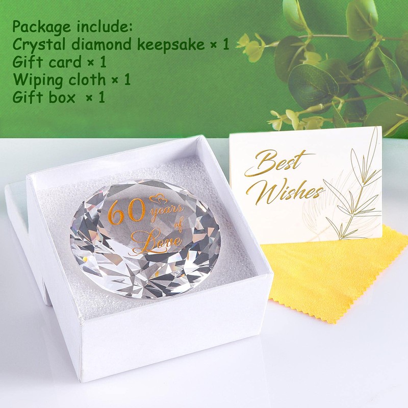 YWHL Gifts for 60th Wedding Anniversary, Diamond Gfits for Couple,