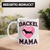 Trendation - Dackel Mama Tasse Geschenk Frauen Dackel-Besitzerin (Weiß)