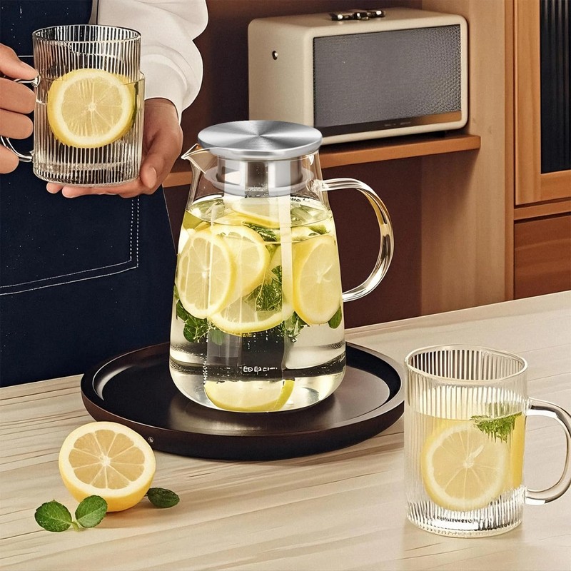 Housoutil Cold Water Jug Lid Replacement with Dual Pour Spouts