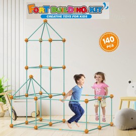 140 PCS Fort Building Kit for Kids Age 4-10, Den Building Kit Fort Toys