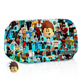 WlsqDE Roblx Pencil Case, Roblx Key Ring, Anime Pencil Case, Cartoon Pencil Case, Large Capacity Pencil Case, Student Pen Organiser, Cartoon Pencil Case, Gifts for Children, Teenagers