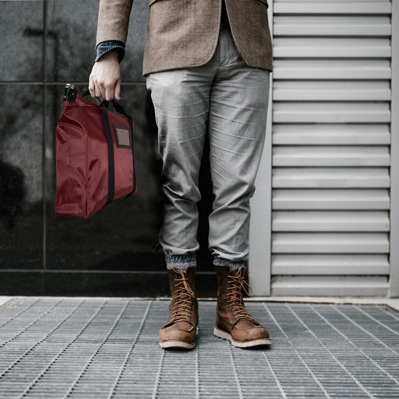 Cardinal bag supplies Briefcase Locking Document Bag (Burgundy)