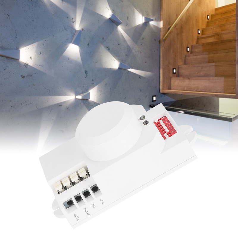 Smart 5.8GHz Microwave Radar Sensor Dial Adjustable Light Dip-Switch Indoor