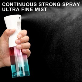 YULING-X hair spray bottle, ultra-fine spray continuous spray bottle (200ml/6.8oz), used for hair design, vegetation, cleaning and skin care - empty, reusable (Gradient)