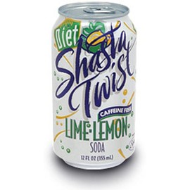 Shasta Diet Lime Lemon Twist Soda, 12-Ounce Cans (Pack of 24)