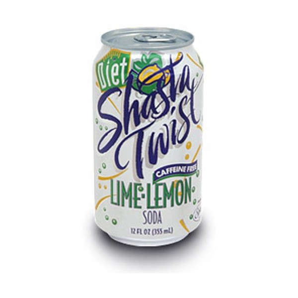 Shasta Diet Lime Lemon Twist Soda, 12-Ounce Cans (Pack of 24)