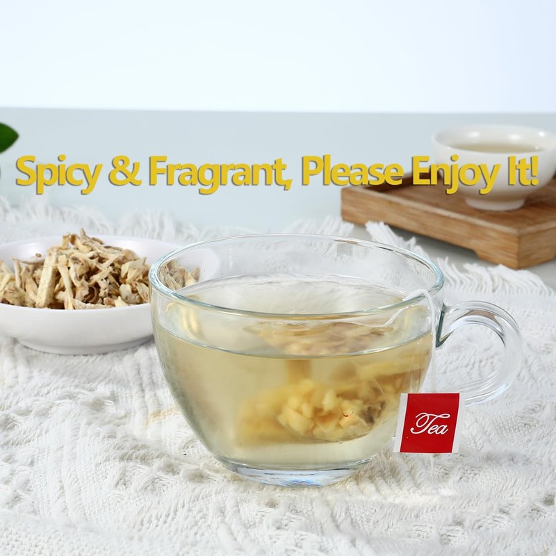 60 Premium Ginger Tea Bags, Made with 100% Natural Ginger