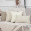 Madizz Set of 2 Faux Linen Cushion Covers, Soft Decorative