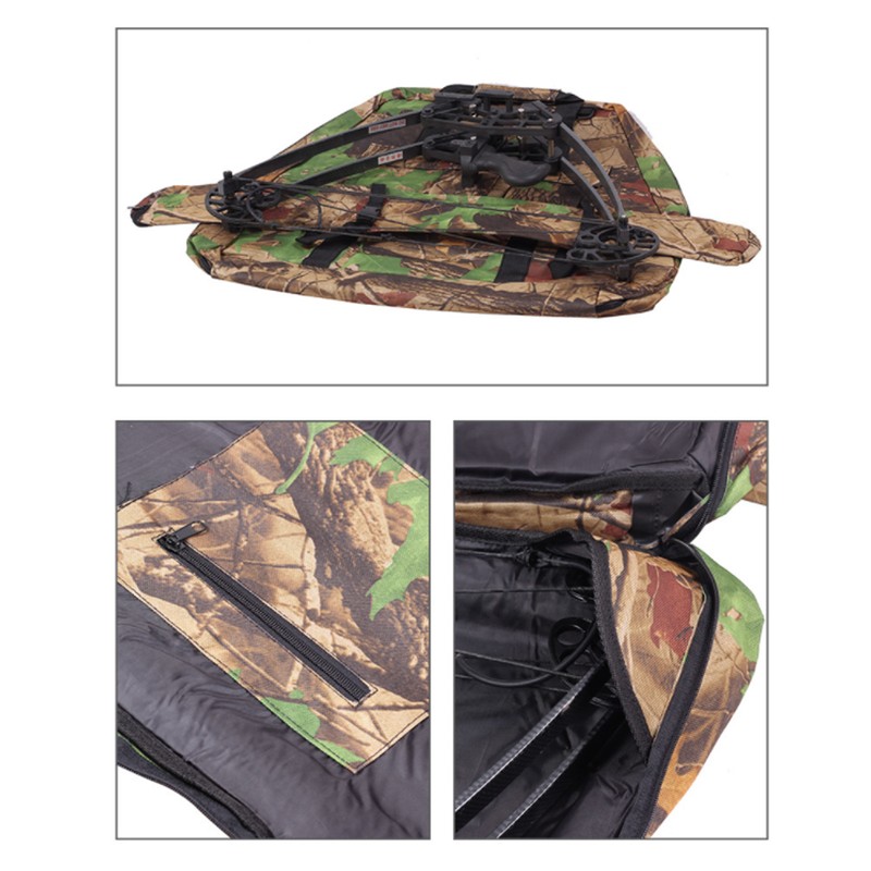 Canvas Composite Pulley Bow Bag Outdoor Archery Hiking Backpack Triangle