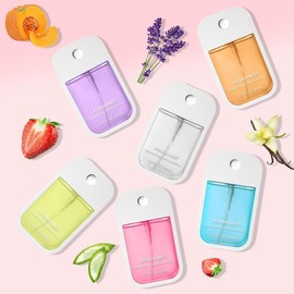 Colorful Hand Sanitizer Spray Set - 6 Pack Travel Size, Alcohol-Free Moisturizing Hand Sanitizer with Lavender, Lemon, Vanilla & Aloe Vera for Women & Girls, Travel Essentials hand - Volume: 1 Box(6 Counts/box), net weight: 45ml/box