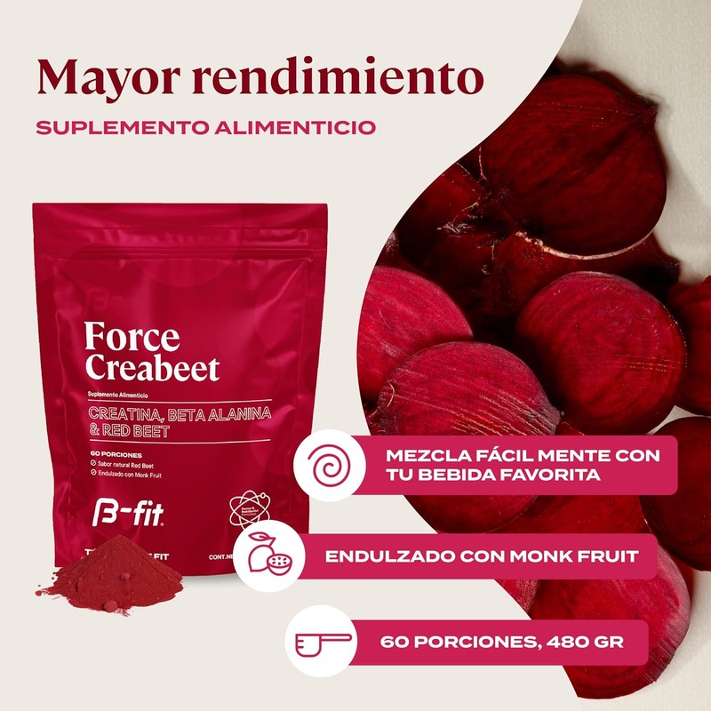 B-FIT B Creabeet - Creatina Monohidratada Pura en Polvo -