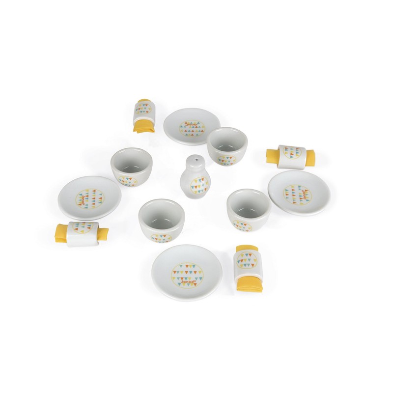 Janod J06591 Happy Day Dinnerware Game