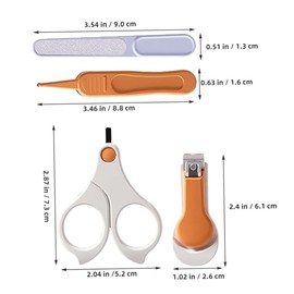 SHOWERORO 4pcs Infant Nail Trimmer: Baby Nail Care Kit with Precision Clippers Manicure File Scissors Baby Grooming Essentials for Newborns and Toddlers