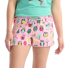 Little Blue House by Hatley Women's Pajama Shorts, Owls, Medium