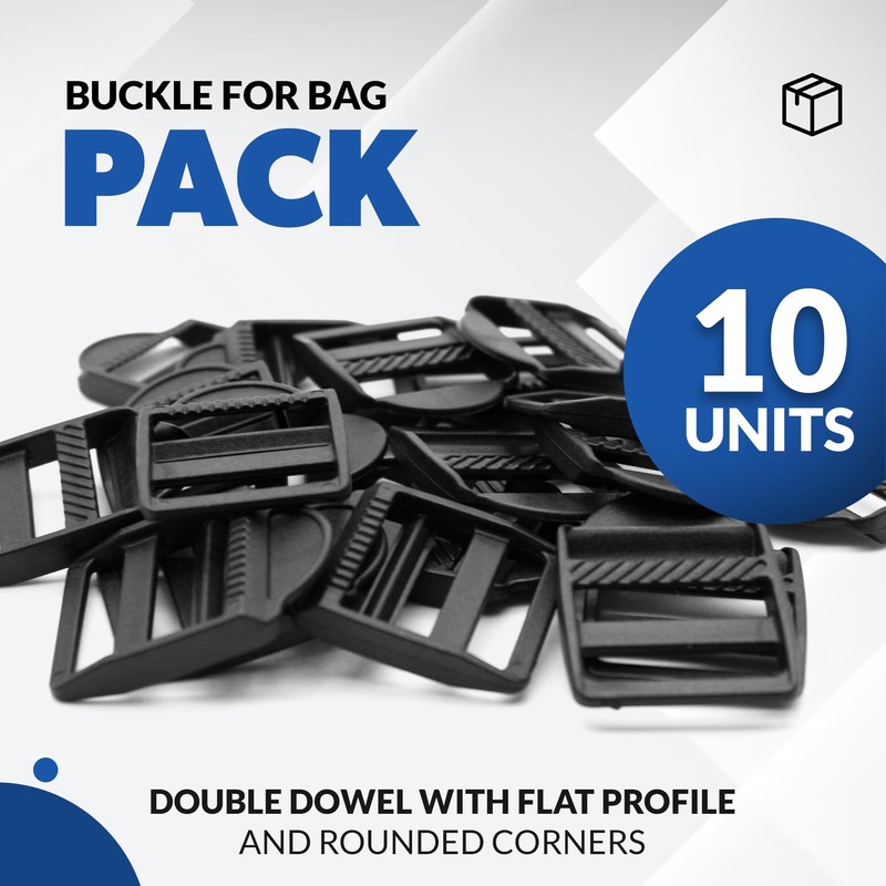DOJA Barcelona Plastic Buckles, Pack of 10, Tension Buckle with