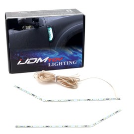 iJDMTOY Ice Blue LED Background Illumination Kit Compatible with 2017-2021 Ford F250 F350 F450 Super Duty Side Fender Chrome Emblem