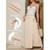 ELLEVEN Women's Linen Long Wrap Skirt Flowy Trendy Summer Elastic
