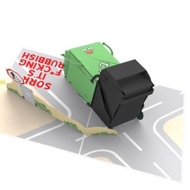 Unhinged 'Rubbish ’ 3D Pop-Up Funny Birthday Card Anniversary Card Cards for Him Cards for Her Father’s Day Card Cards for Dad Funny Witty Cheeky Joke Card Humorous Silly