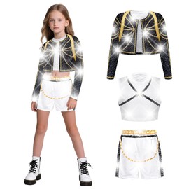 [Blisscok] K-POP Girls Cosplay Costume Halloween Cosplay Disguise Costume Set Disguise Transformation kpop Cosplay Cultural Festival School Festival Performance Clothing For Photography Events