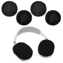 Pack of 4 Stretchy Washable Headphones Covers 3.74 Inch Washable Ear Cups Knitted Fabric Cover for Headphones Ear Cups Headset Ear Cushions