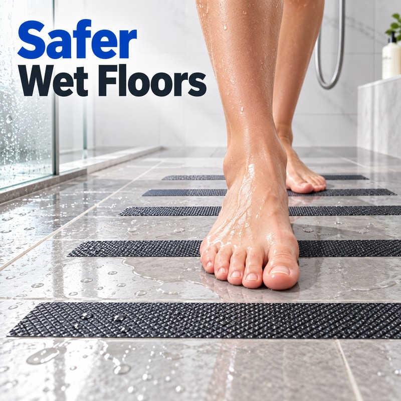 100mm Anti-Slip Tape, Waterproof Non-Skid Floor Grip Strips with Diamond