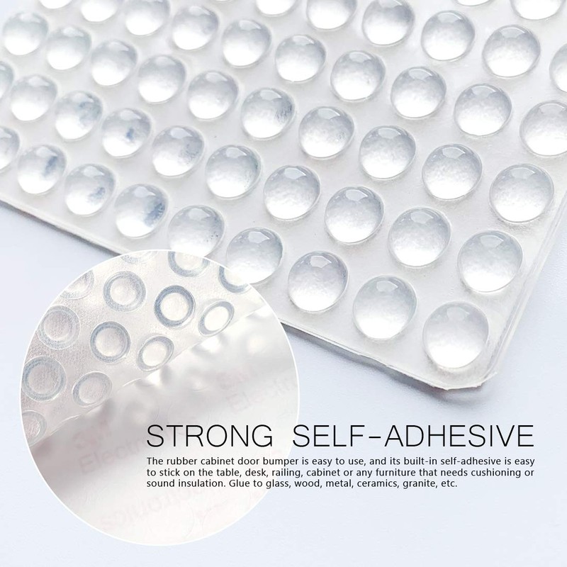 PTAPIPI 100 PCS Self-Adhesive Bumper Pads Hemispherical Shape Noise Dampening