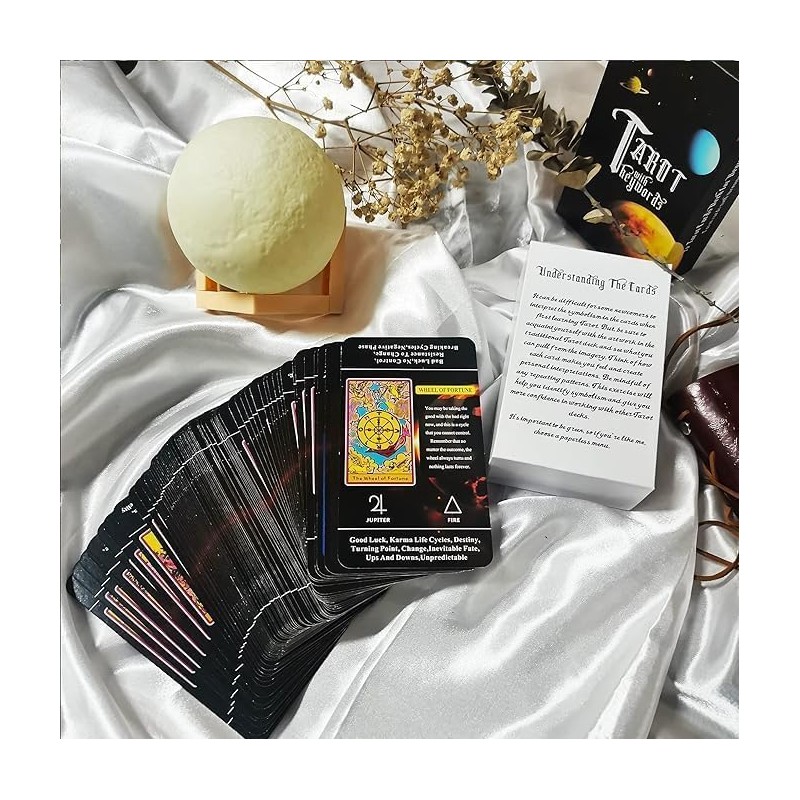 QCFQCF Tarot Cards for Beginners,Tarot Cards with Meanings on Them,Tarot