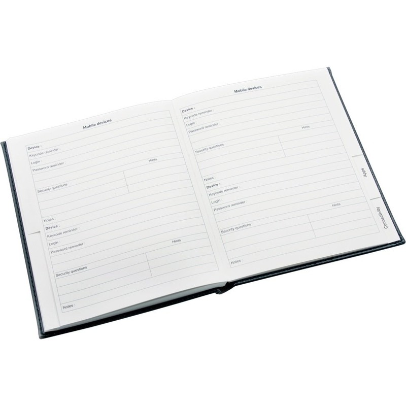 Internet Address & Password Journal Book | PU Leather |