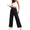Feiersi Women Wide Leg Cargo Pants High Waisted Casual Baggy