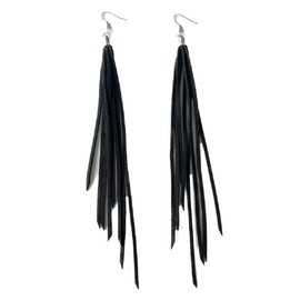 Boho Tassel Fringe Earrings for Women Western Cowgirl Fringe Leather Drop Dangle Earrings Ethnic Dangling Long Tassel Earrings Elegant Thread Feather Jewelry Gifts -Style 1