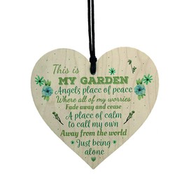 Red Oceam My Garden Novelty Hanging Heart SummerHouse Friendship Sign Garden Shed Gifts For Women