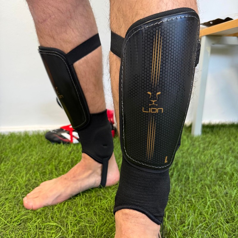 Football Shin Guards with Ankle Pads – Adjustable Straps, Breathable