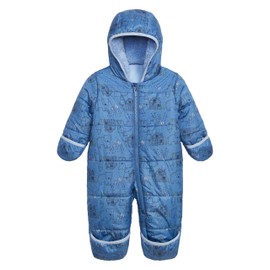 Carter's Infant Unisex Baby Cozy One-Piece Footed Pram Suit, Blue Bears, 3-6 Months