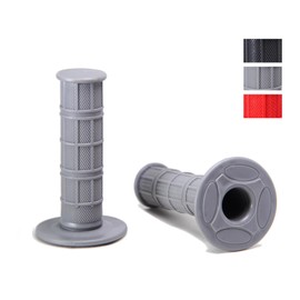 Chiallco 7/8" Motorcycle Hand Grips Dirt Bike Grips for CRF YZF WRF KXF KLX Pit-Bike, Soft Rubber Hand Handlebar Grip, Gray