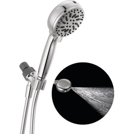 Delta Faucet ProClean Chrome Shower Head with Handheld, Showerhead with High Pressure Spray, Handheld Shower Head, 6 Spray Settings, Chrome 75740 | DELTA