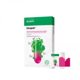 Dr. Jart+ 닥터자르트 1+1 급속진정마스크 시카페어 인텐시브 수딩 리페어 세럼 마스크25g 5매 Dr. Jart+ 1+1 Quick Soothing Mask Cicapair Intensive Soothing Repair Serum Mask 25g 5 Sheets