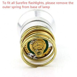 Ultra Bright Flashlight Bulb LED Replacement Bulbs Drop-in P60 Design Module for All Surefire Hugsby C2 G2 Z2 6P 9P G3 S3 D2 Ultrafire 501B 502B, 1200LM 1 Mode Lamp Bulb Torch Repair Parts, 2 Pack